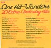 Cover: Various Artists of the 60s - One Hit Wonders - 20 Extra-ordinary Hits